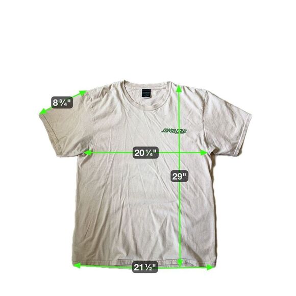 Santa Cruz Skateboards Screaming Hand Flower Tee – Size Large - Picture 8 of 8